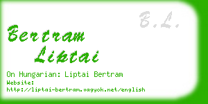 bertram liptai business card